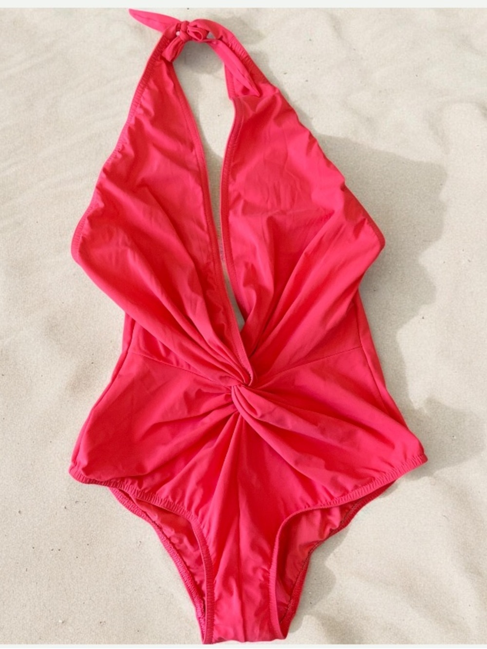 NWOT Karla Colletto Deep V Plunge One
Piece Swimsuit Size 12